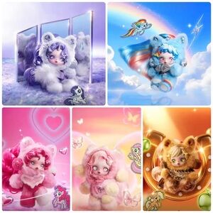 Cute Plush Keychain Set